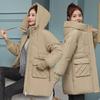 New A-shaped winter clothing simple down cotton-padded clothes women's long thickened large-size bread clothes