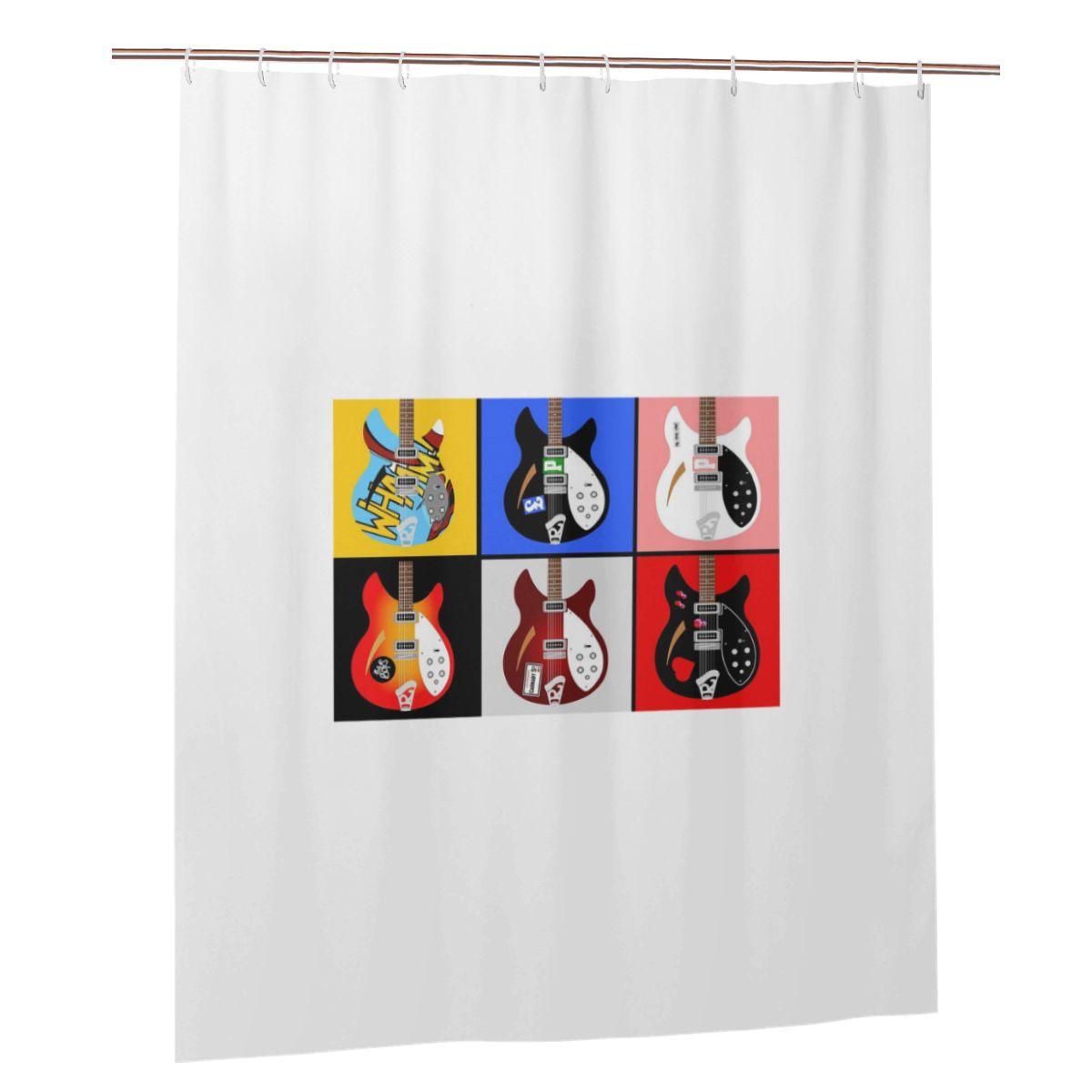 

Paul Weller S Rickenbacker 330 Guitar Collection Shower Curtain Bathroom Polyester Waterproof Bath Curtains With Hooks W60H190(CM)-1 Pcs