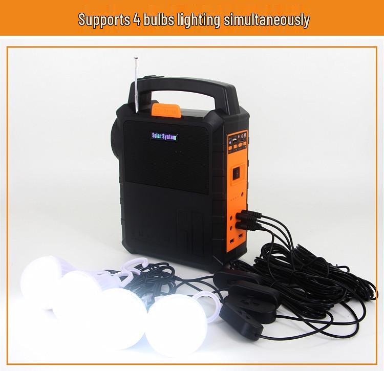 12V Solar Headlight with Phone Charging & Bluetooth MP3
