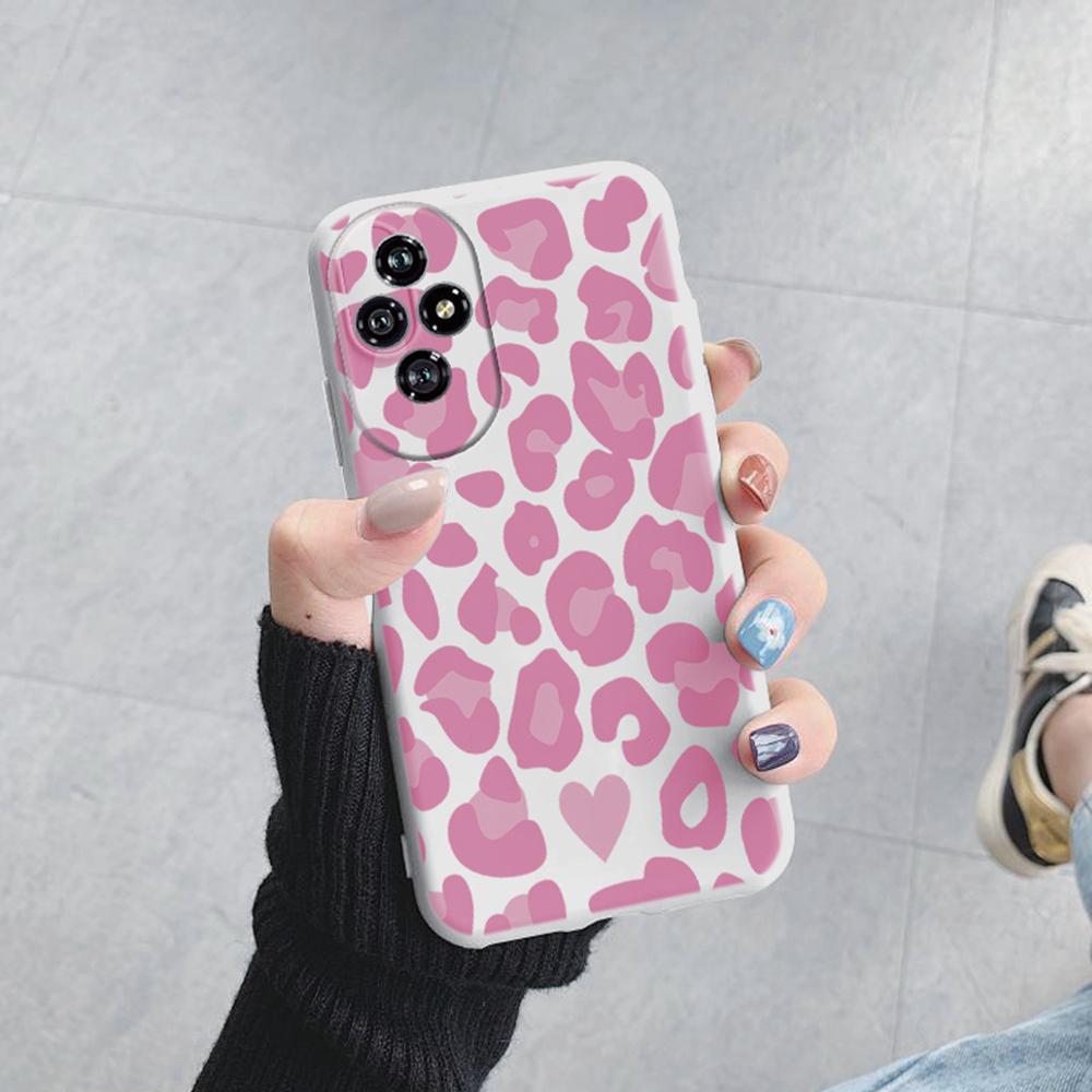 Leopard Plant Rose Pattern Phone Case For Honor 200 Lite Daisy Love Heart Shockproof Soft Cover For Honor 200 Pro Smart Silicone