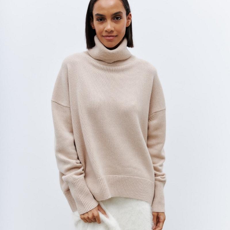 Autumn New Long Sleeve Pullover Knitted Sweater Women Fashion Loose Outerwears Women Winter Sweaters Elegant Vintage Solid Casual Knit Jumpers 24912