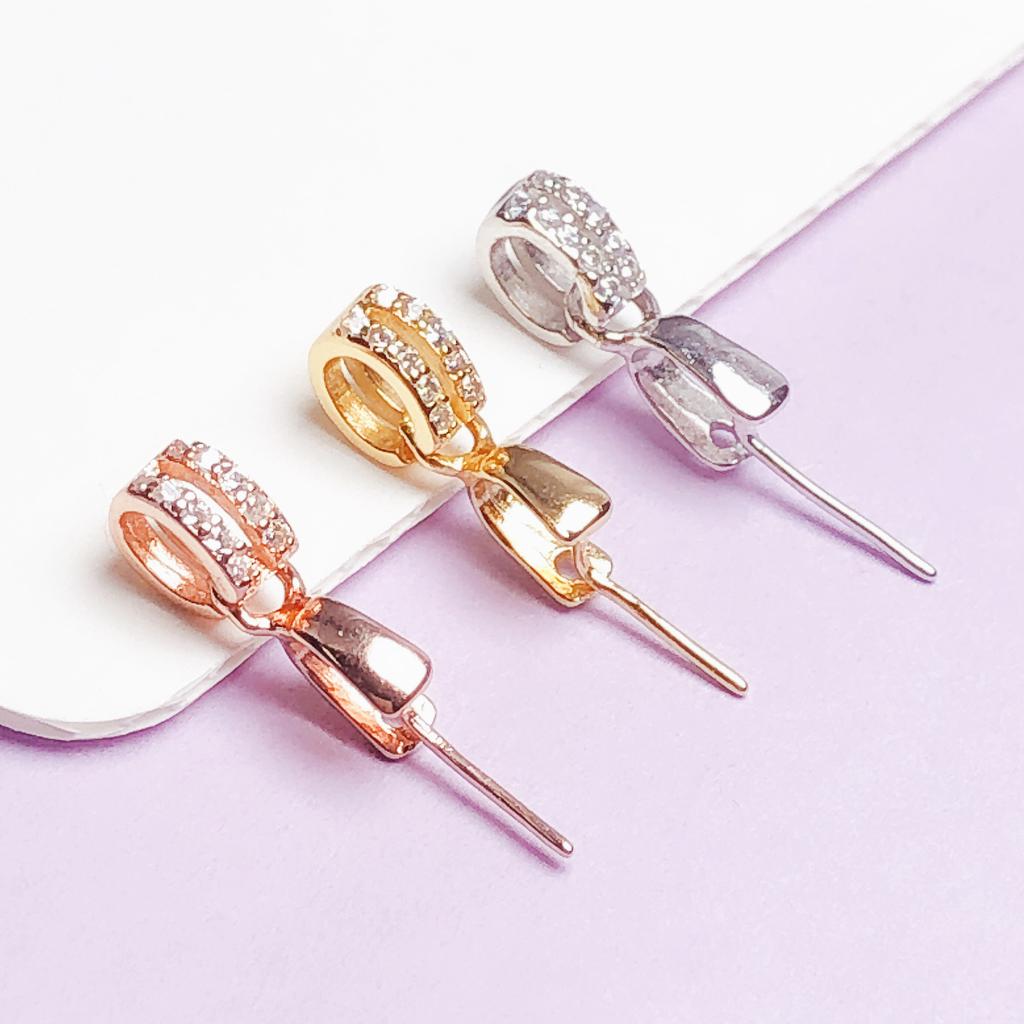 Button Pendant Buckle Head, Hollow Support Necklace Ring Accessories, Connecting Buckle, Melon Seed Buckle, Clip
