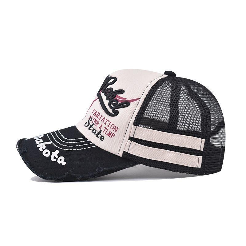 Hot Sale Unisex Baseball Cap Vintage Cap Letter Embroidery Baseball Cap Cow Head Pattern Men And Women Outdoor Trucker Hats