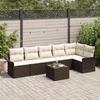 VidaXL 6-Piece Garden Sofa Set with Cushions In Grey Poly Rattan 3345388