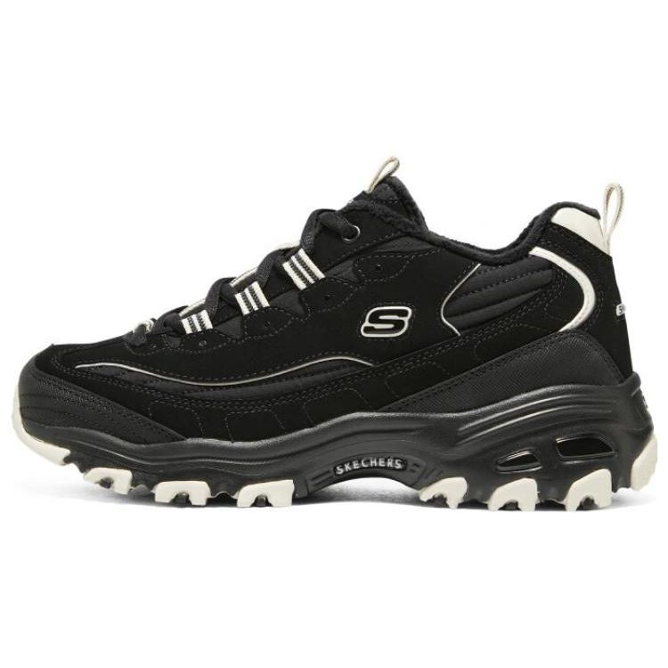 Skechers Unisex Black/Brown Dlites 1.0 Comfortable Durable Breathable Low-Top Dad Shoes Women Sneaker 896269-Bknt Cm