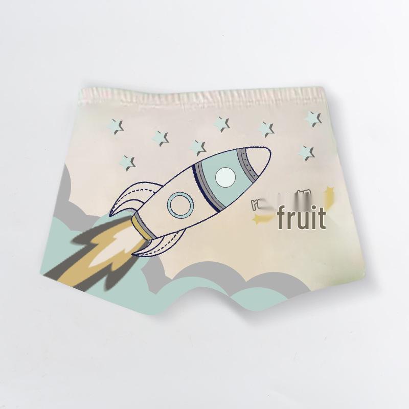 Dětské kreslené bavlněné boxerky se středním pasem - Prodyšné studentské spodní prádlo třídy A