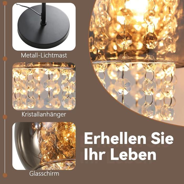 Floor Lamp - NETTLIFE - Modern Smoky Grey - E27 - Metal - Foot Switch