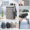 Oxford Fabric Insulated Backpack with Zipper Large Capacity Thermal Cooler Bag for Outdoor Travel Camping and Daily Use