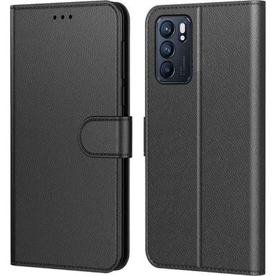 Case - OPPO - Reno 6 - Synthetic Leather - Magnetic Flap - Card Slots