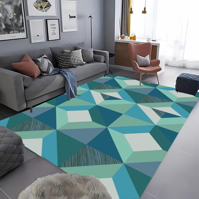 Creative Geometry Carpet for Living Room Bathroom Non Slip Mat Kitchen Balcony Doormats Bedroom Corridor Entrance Decorative Rug