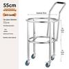 HPMILY Thickened Stainless Steel Commercial Bucket Cart