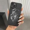 Matte Wild Black Lion Sketch Shockproof Funda Phone Case For iPhone 17 Air 16 15 13 12 11 Pro Max Pro Plus -Scratch Bumper Cover