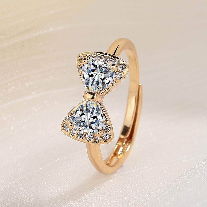 925 Sterling Silver Ring Hot AAA Zircon Adjustable Size Engagement Rings for Women Wedding Ring Party Fashion Nice Jewelry Gift