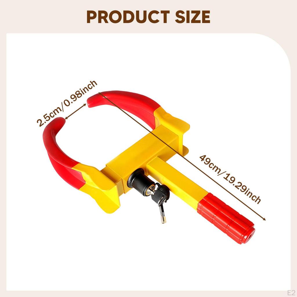 Tire Lock Anti Theft Easy Installation High Visible Trailer Wheel Heavy Duty for Motorcycle