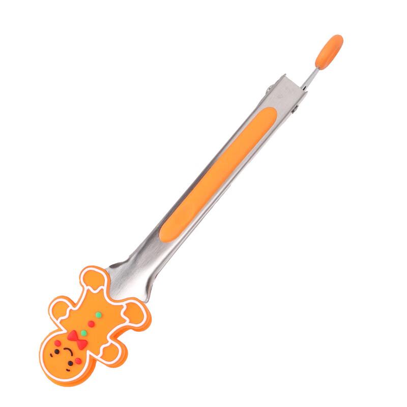 7-inch Stainless Steel Silicone Food Tongs
