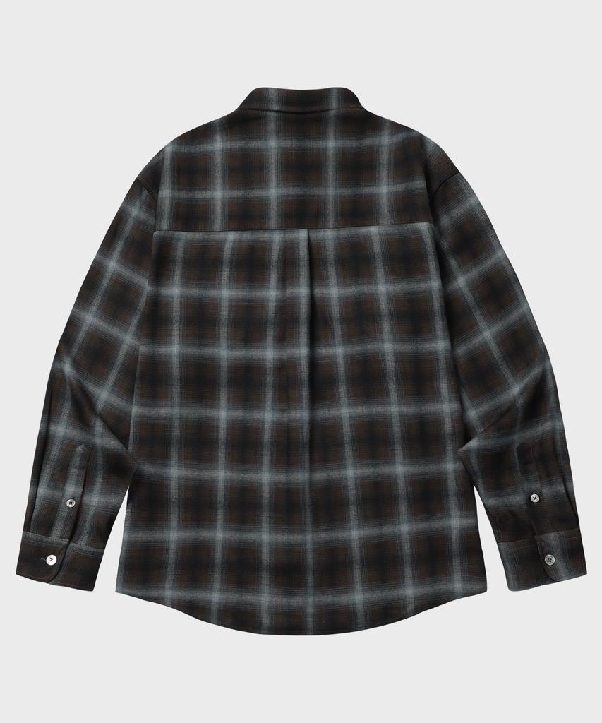 LEIRE Two-Pocket Ombre Check Shirt [Blue]