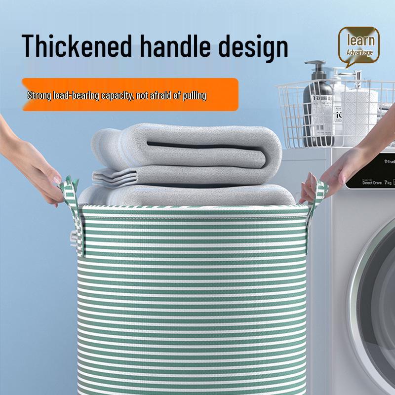 Collapsible Fabric Laundry and Storage Basket for Clothes and Toys