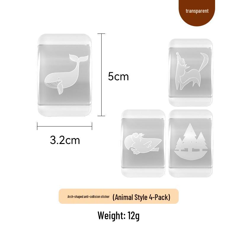 Self-Adhesive Silicone Anti-Collision Beads: Transparent Door Handle & Toilet Lid Shock Absorbers