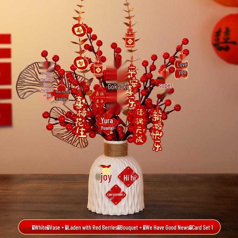 Bridal Arrangement Wedding Gift Plant Ornament for Living Room and Engagement Decorations