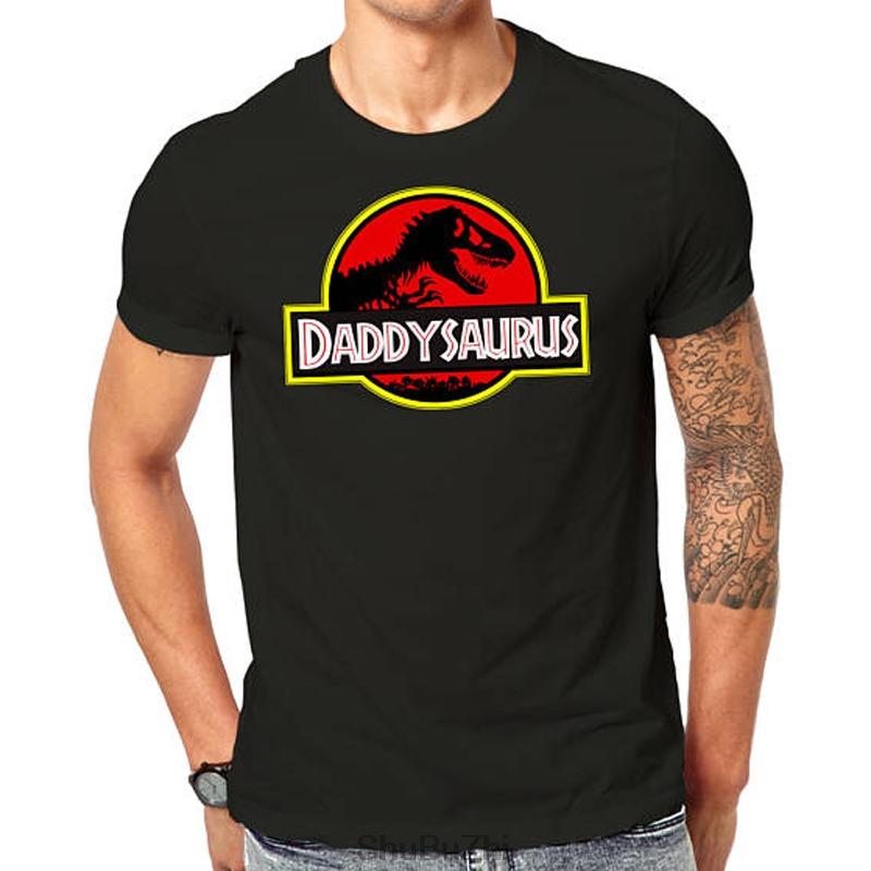 

Daddysaurus Men s Black T-Shirt new brand top tees summer fashion cotton tshirt men 4XL