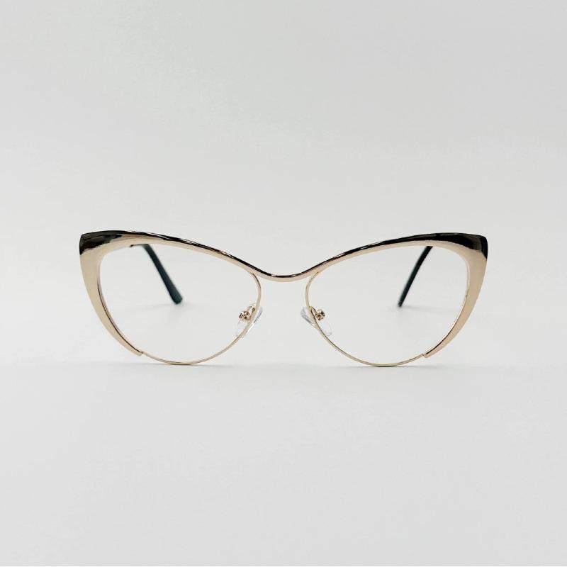 Women Retro Glasses Metal Sexy Cat Eye Reading Blue Light Blocking Computer Glasses Accessory