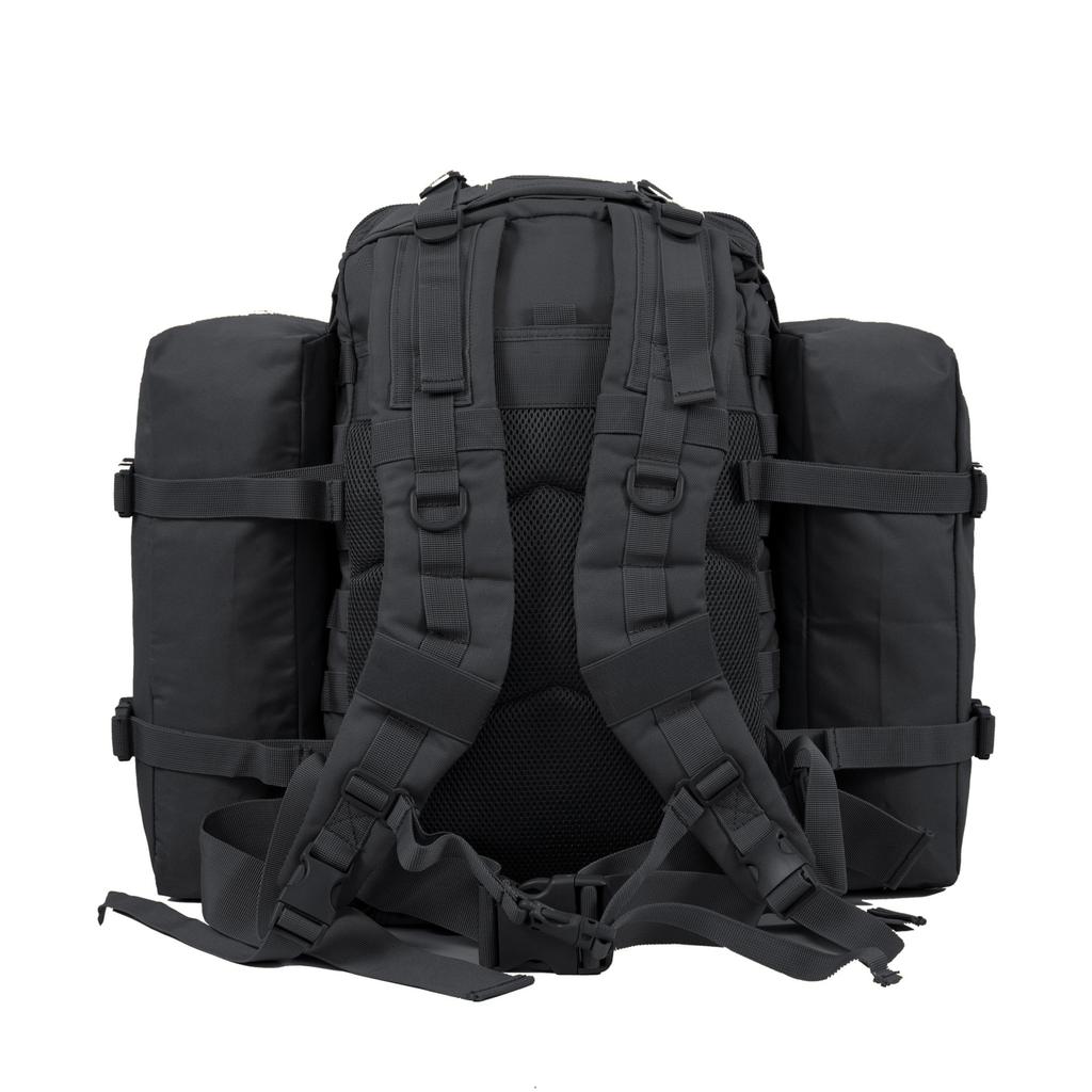 Seibertron Tactical Backpack with 37L 2 3-Piece MOLLE, Waterproof, Lightweight, Outdoor, Military, U.S.-Style, Black, (1+ Capacity)