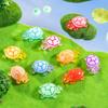 24 Pcs Mini Turtle Figurines Glow-in-the-dark Luminous Resin Turtle Ornaments DIY Craft Moss Micro-landscape Turtles For Garden