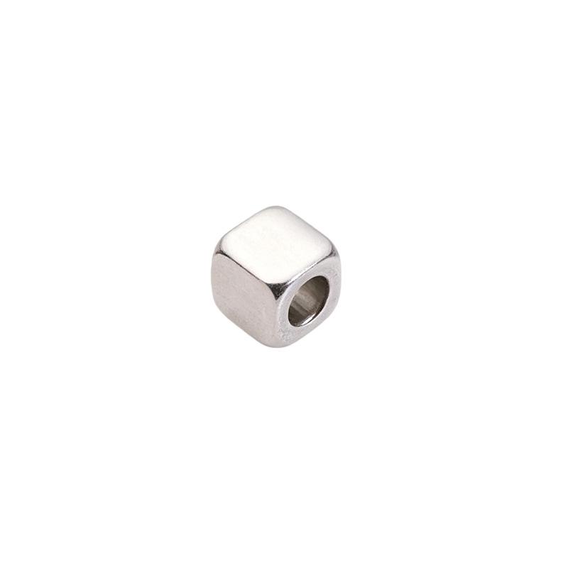 Stainless Steel Rounded Corner Spacer Beads for DIY Jewelry.