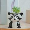 A Cute Animal-Themed Ceramic Planter for Succulents, Perfect for Decorating Your Balcony Table. Gardening Gift Home Decor