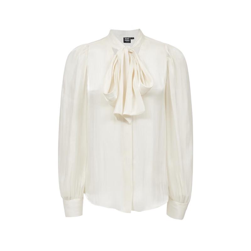 VEROMODA Women's V-Neck Bow-Tie Design Shirt