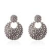 Stylish Simple Design Crackled Metal Earrings Fashionable Geometric Jewelry