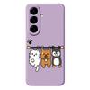 For Samsung Galaxy A56 5G Case Three Animal Dolls Pattern Printing Straight Edge TPU Phone Back Cover