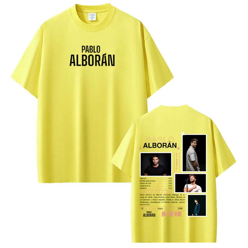 Singer Pablo Alboran Clickbait Album Cover Tshirts Mens Clothing Harajuku Hip Hop Street T Shirt Casual Comfort Loose Tshirts