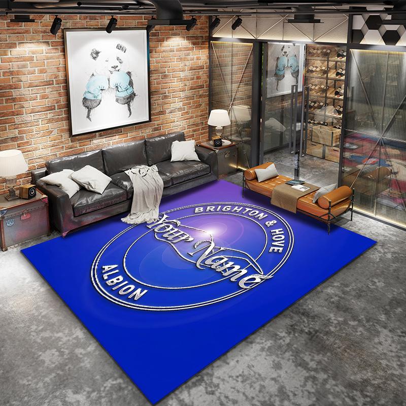Brighton Hove Albion Custom Name Carpet Rug For Living Room Bedroom Home Sofa Decoration Kids Play Nonslip Floor Mat