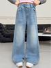 2026 Spring Girls' Children's Patchwork Denim Pants