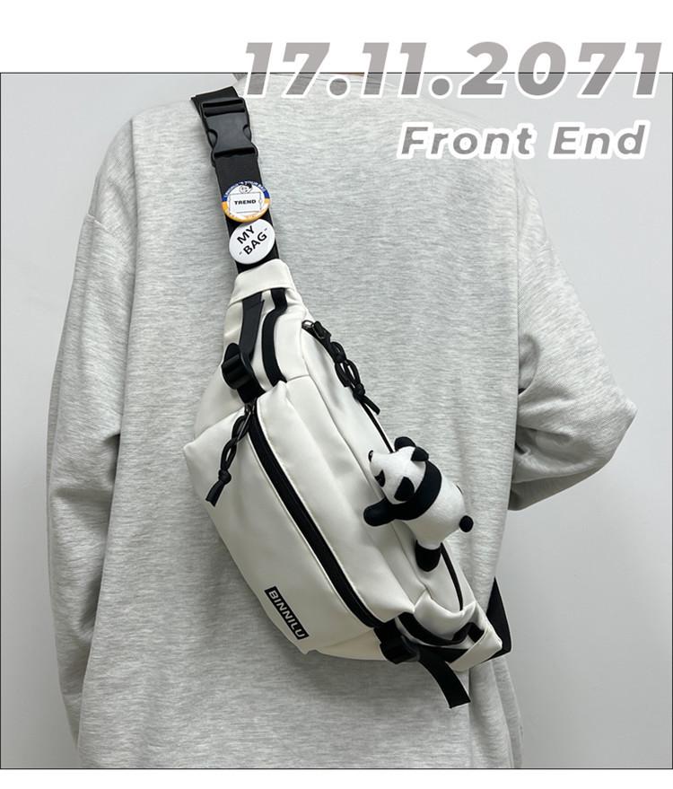 Modna unisexowa torba crossbody na klatkę piersiową i biodrowa do użytku codziennego, sportowego lub studenckiego