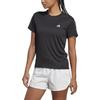 adidas Rundhals-Pullover Komfort-T-Shirt Damen-Tops Schwarz HZ0107