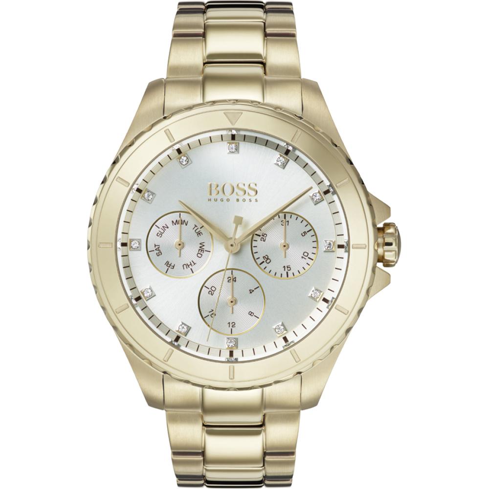 BOSS Premiere Silver Dial Metal Gold Men s Quartz Watch 1502445 серебряный
