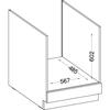Meuble bas pour four encastrable avec plan de travail - Décor chêne sonoma - L 60 x P 51,6 x H 85 cm - LASSEN