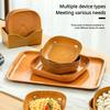 Japanese bone plate with imitation wood grain dried fruit Dim sum melon seeds fruit sugar afternoon tea tray bone plate