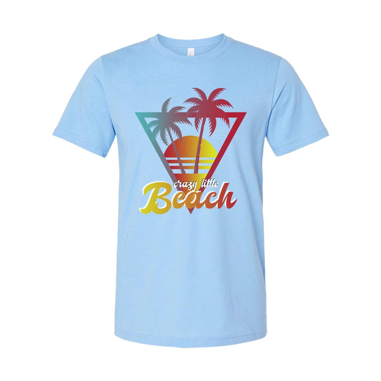 

Unisex Surfing Palm Tree Sunset Graphic T Shirt With Beach Scene Artwork In Vivi M