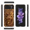 Golden Holy Dragon Phone Case For Samsung Z Flip 6 7 5G Z Flip 5 Galaxy Z Flip 3 4 5G ZFlip Shockproof Hard Cover TPU PC Coque C