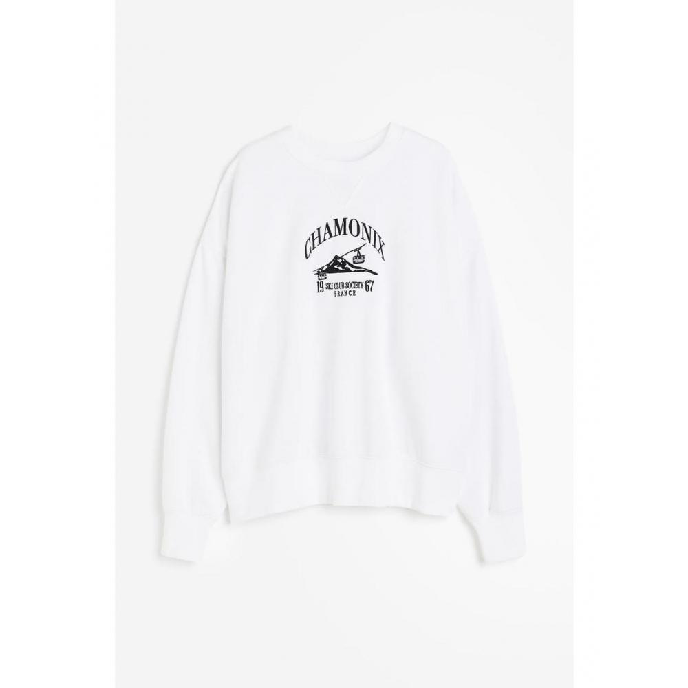 

Толстовка HM oversized design белая Шамони 1195824003
