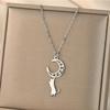 Kinitial Exquisite Fashion Necklace Animal and Cat Lovert Gift, Mom, Friend Valentine's Day Birthday Gift