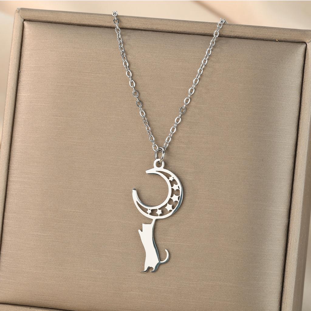 Kinitial Exquisite Fashion Necklace Animal and Cat Lovert Gift, Mom, Friend Valentine's Day Birthday Gift