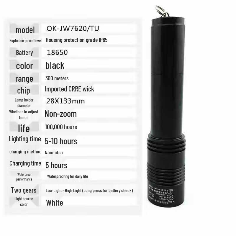 Explosion-Proof Rechargeable LED Flashlight