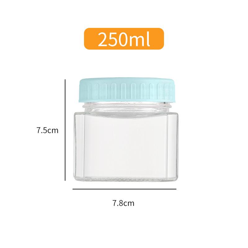 Macaron Series Transparent Sealed Glass Storage Jar for Dried Fruit, Tea, and Candy - Moisture-Proof Kitchen Container