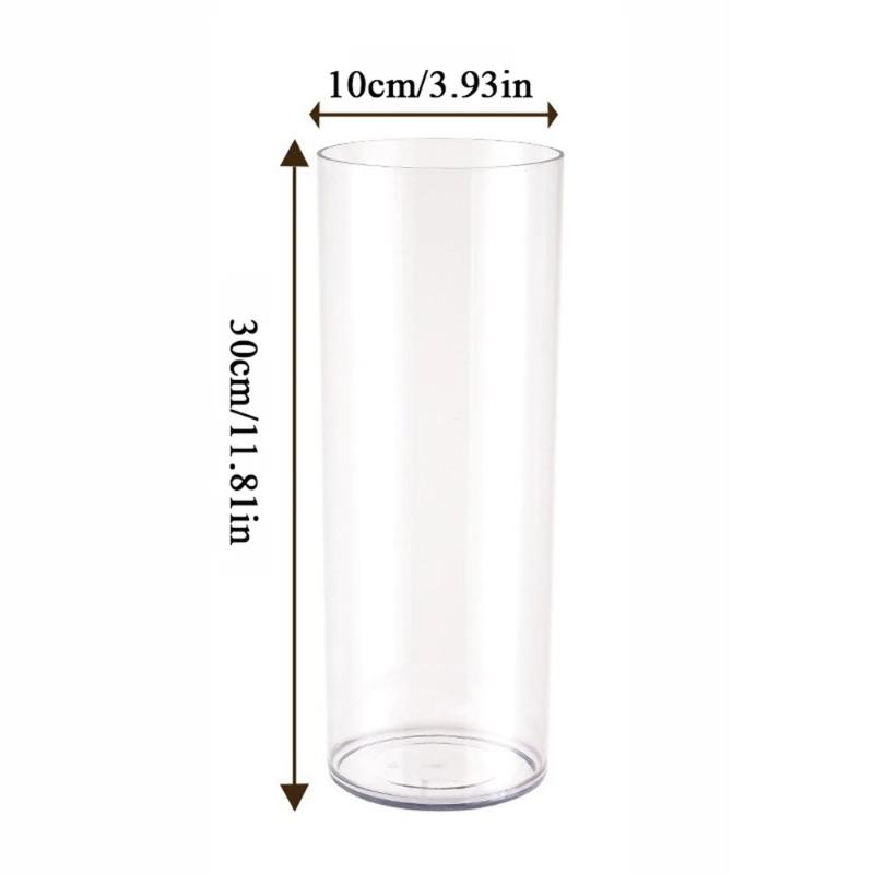 Shatterproof Plastic Vases Tall Large Transparent Flower Vase Hydroponic Decoration Flowerpot  Acrylic Cylinder Vases