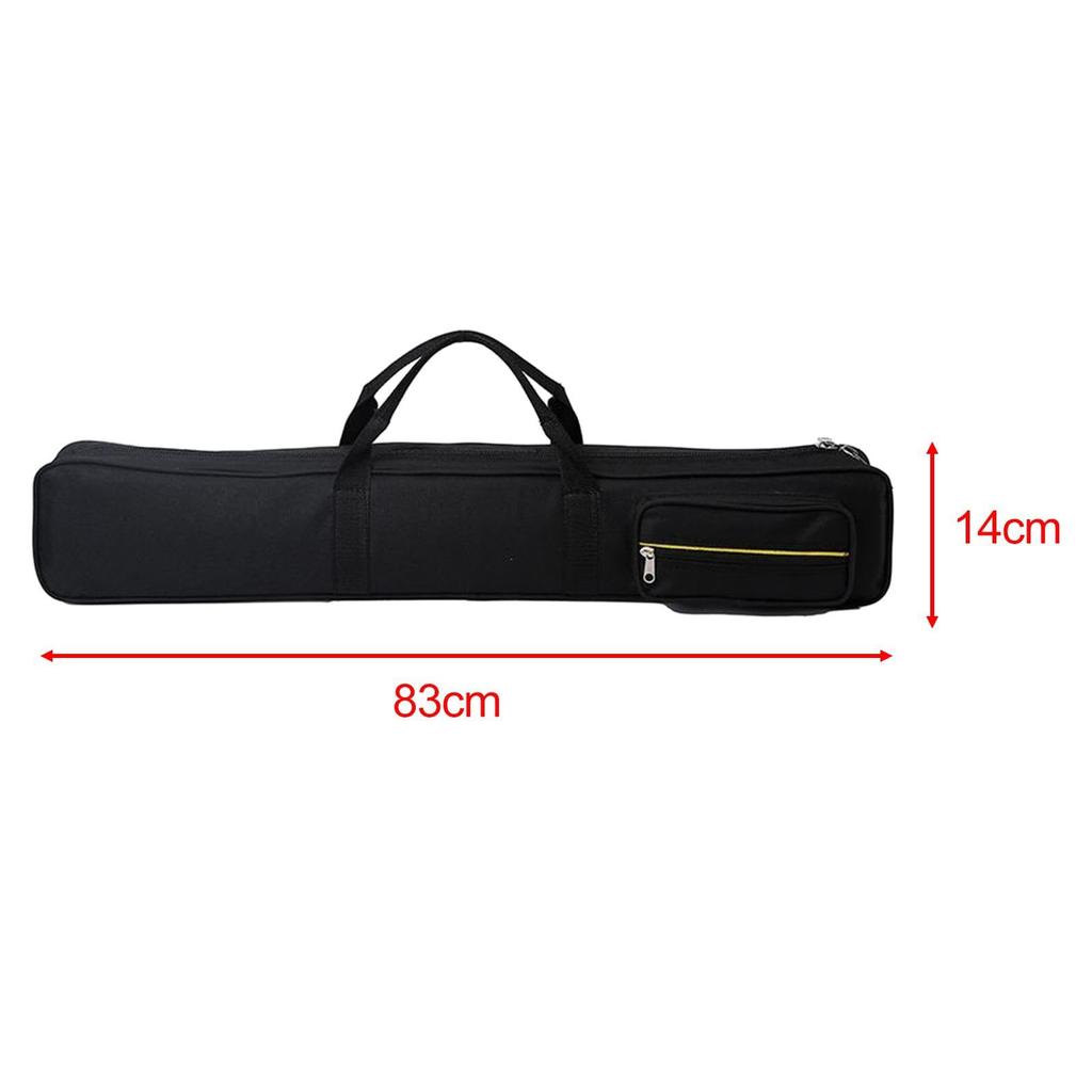KOWAKU Billiard Cue Cue Holds 3 Butts and 4 83cm x 14cm x Snooker American Black Case/Pool Bag, Shafts, 7cm, 1/2" Cue, Eight-Ball, Nine-Ball Pool,