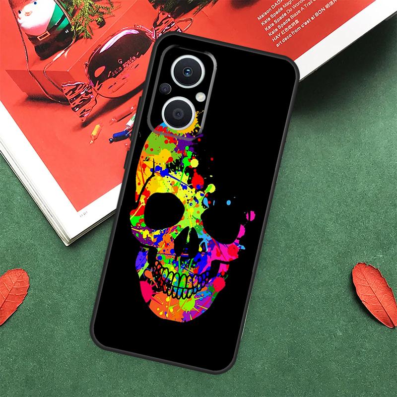Cool Spooky Skull Face Case For OPPO Reno 5 Lite 8 4 6 7 10 Pro 4Z 5Z 8T OPPO Find X6 X5 Pro X2 Neo X3 Lite Cover